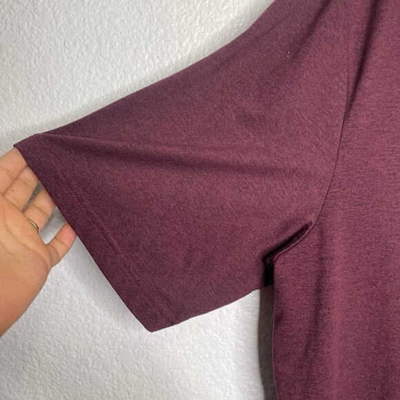 01. Algo Mens Shirt Size XL Burgundy 01. Performance Polo Short Sleeve - Picture 8 of 12